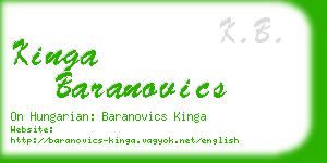 kinga baranovics business card